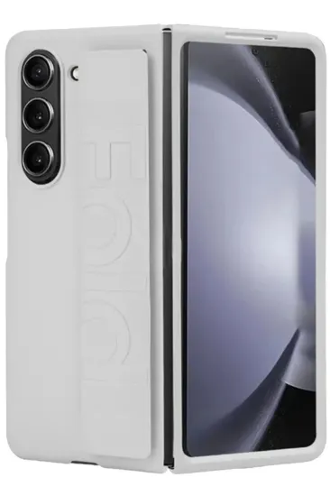 Newface Samsung Galaxy Z Fold 5 Kılıf Data Kapak - Beyaz resmi