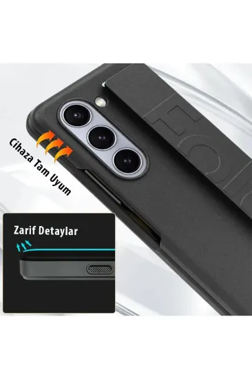 Newface Samsung Galaxy Z Fold 5 Kılıf Data Kapak - Turkuaz resmi