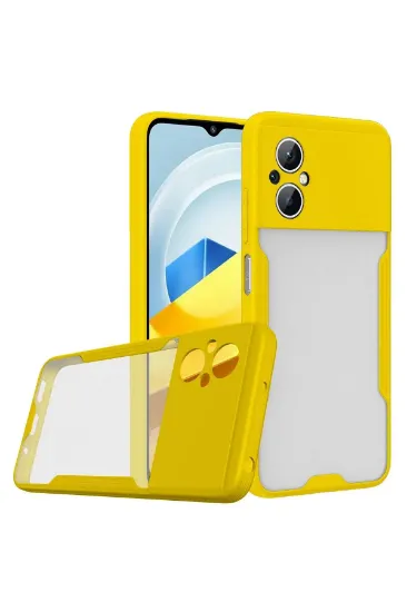 Newface Xiaomi Poco M5 Kılıf Platin Silikon - Sarı resmi