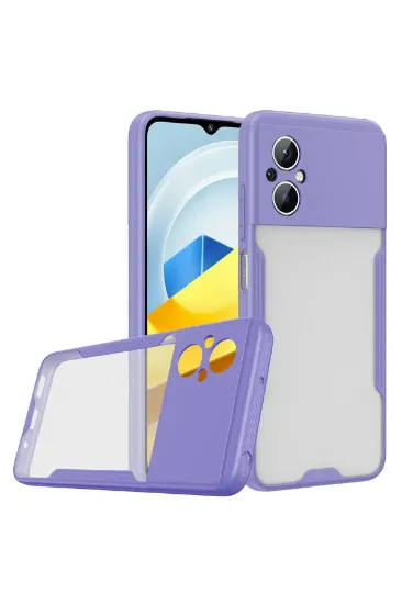 Newface Xiaomi Poco M5 Kılıf Platin Silikon - Lila resmi