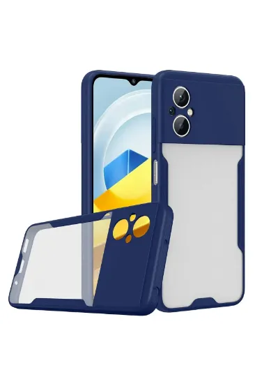 Newface Xiaomi Poco M5 Kılıf Platin Silikon - Lacivert resmi