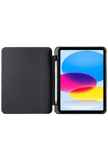 Newface iPad 2022 10.9 (10.nesil) Kılıf Kalemlikli Mars Tablet Kılıfı - Siyah resmi