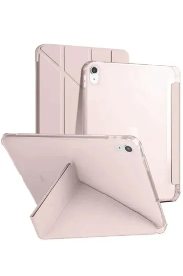 Newface iPad 2022 10.9 (10.nesil) Kılıf Kalemlikli Mars Tablet Kılıfı - Rose Gold resmi