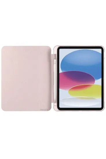 Newface iPad 2022 10.9 (10.nesil) Kılıf Kalemlikli Mars Tablet Kılıfı - Rose Gold resmi