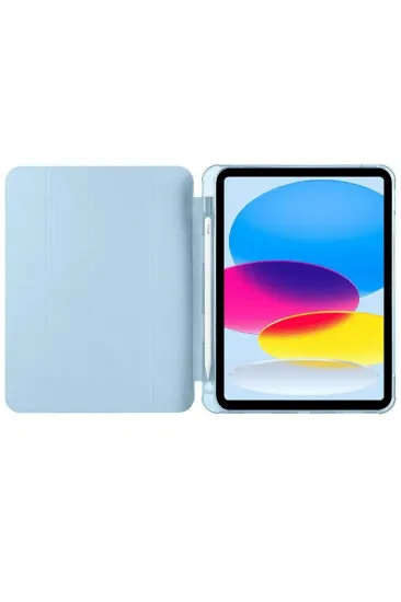 Newface iPad 2022 10.9 (10.nesil) Kılıf Kalemlikli Mars Tablet Kılıfı - Mavi resmi