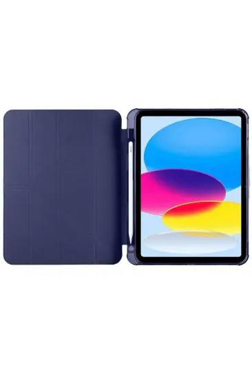 Newface iPad 2022 10.9 (10.nesil) Kılıf Kalemlikli Mars Tablet Kılıfı - Lacivert resmi