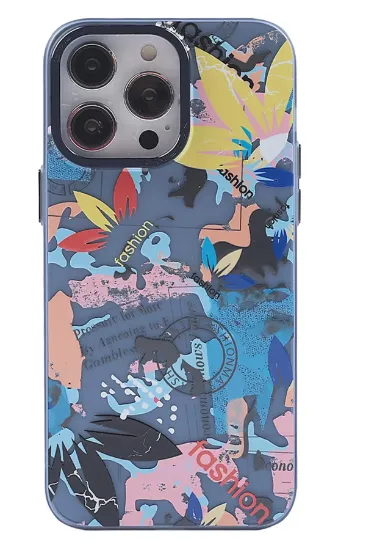 Newface iPhone 13 Pro Max Kılıf Prada Desenli Kapak - Prada Pembe - 1 resmi