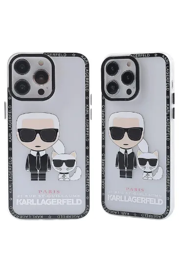 Newface iPhone 14 Pro Kılıf Prada Desenli Kapak - Prada Şeffaf - 1 resmi