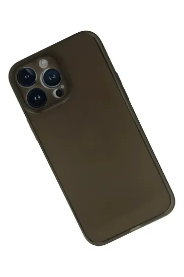 Newface iPhone 13 Pro Max Kılıf PP Ultra İnce Kapak - Gri resmi