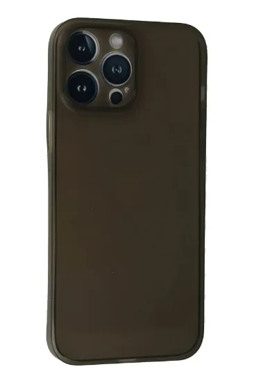 Newface iPhone 13 Pro Max Kılıf PP Ultra İnce Kapak - Gri resmi