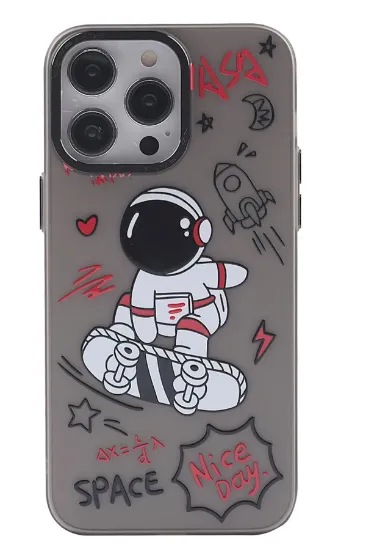 Newface iPhone 14 Pro Max Kılıf Prada Desenli Kapak - Prada Siyah - 1 resmi
