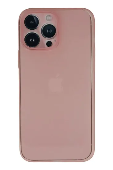 Newface iPhone 13 Pro Max Kılıf PP Ultra İnce Kapak - Pembe resmi