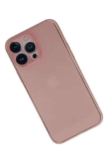 Newface iPhone 13 Pro Max Kılıf PP Ultra İnce Kapak - Pembe resmi