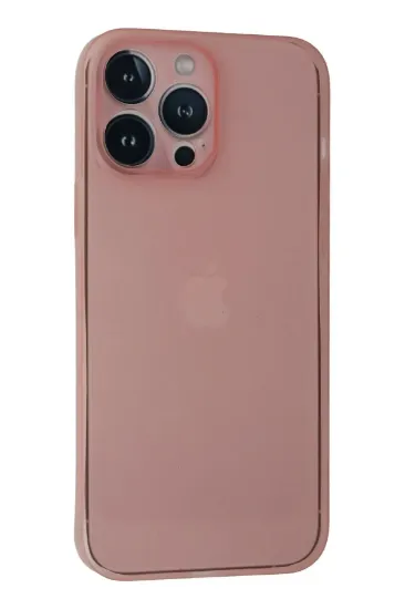 Newface iPhone 13 Pro Max Kılıf PP Ultra İnce Kapak - Pembe resmi