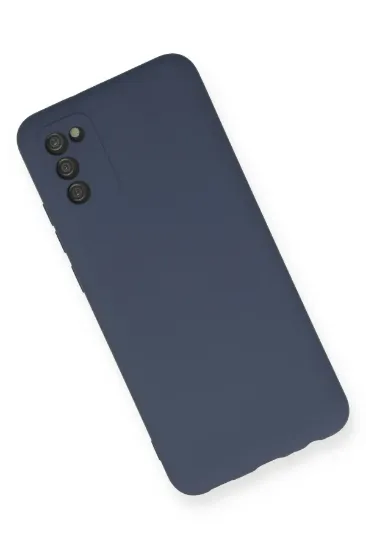 Newface Samsung Galaxy A03S Kılıf Nano içi Kadife Silikon - Gri resmi