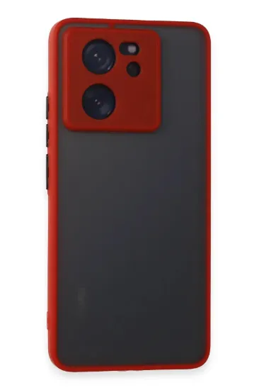 Newface Xiaomi Mi 13T Pro Kılıf Montreal Silikon Kapak - Kırmızı resmi