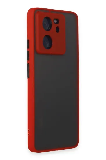 Newface Xiaomi Mi 13T Pro Kılıf Montreal Silikon Kapak - Kırmızı resmi