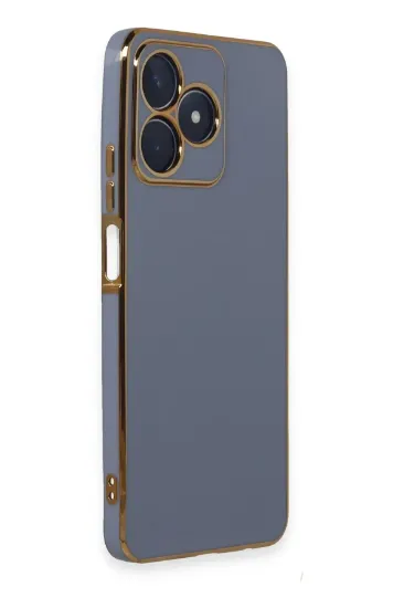 Newface Realme C53 Kılıf Volet Silikon - Mavi resmi