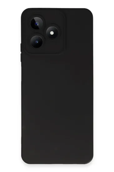 Newface Realme C53 Kılıf Nano içi Kadife Silikon - Siyah resmi