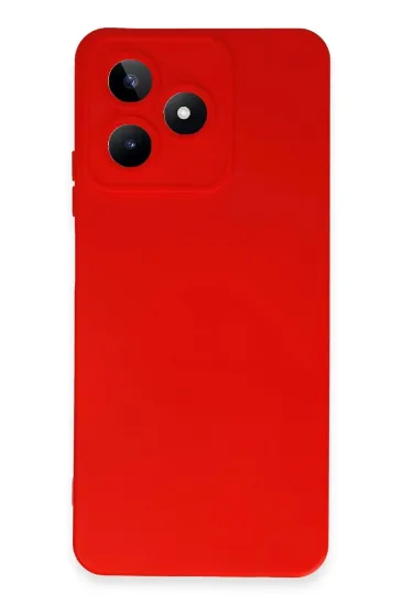 Newface Realme C53 Kılıf Nano içi Kadife Silikon - Kırmızı resmi