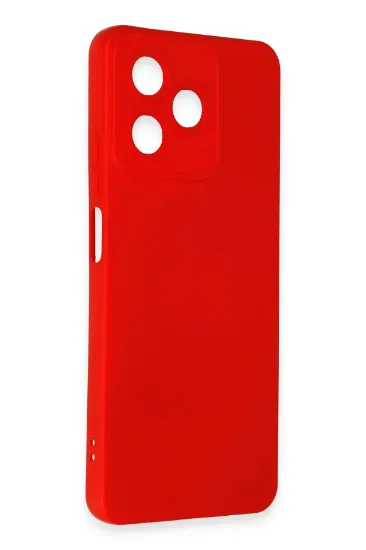 Newface Realme C53 Kılıf Nano içi Kadife Silikon - Kırmızı resmi
