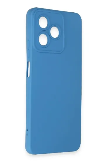 Newface Realme C53 Kılıf Nano içi Kadife Silikon - Mavi resmi