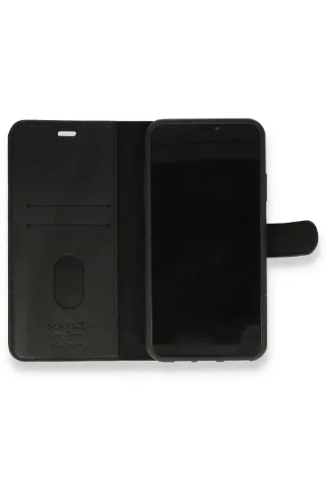 Newface iPhone 12 Mini Kılıf Trend S Plus Kapaklı Kılıf - Siyah resmi