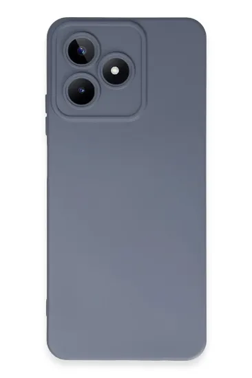 Newface Realme C53 Kılıf Nano içi Kadife Silikon - Gri resmi