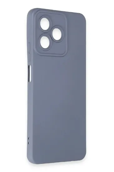 Newface Realme C53 Kılıf Nano içi Kadife Silikon - Gri resmi