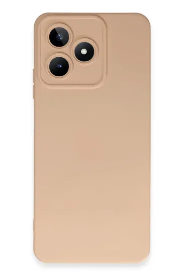 Newface Realme C53 Kılıf Nano içi Kadife Silikon - Pudra resmi