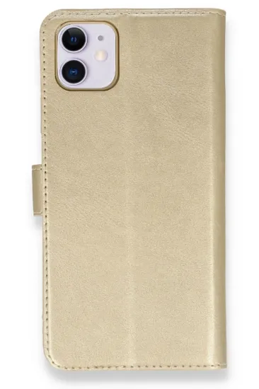 Newface iPhone 12 Mini Kılıf Trend S Plus Kapaklı Kılıf - Gold resmi