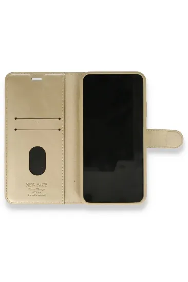 Newface iPhone 12 Mini Kılıf Trend S Plus Kapaklı Kılıf - Gold resmi