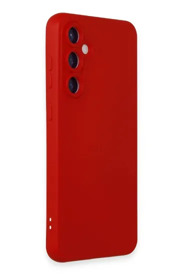 Newface Samsung Galaxy S23 FE Kılıf Nano içi Kadife Silikon - Kırmızı resmi