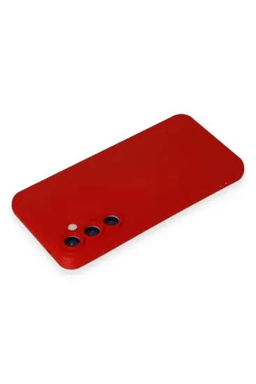 Newface Samsung Galaxy S23 FE Kılıf Nano içi Kadife Silikon - Kırmızı resmi