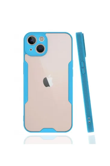 Newface iPhone 13 Kılıf Platin Silikon - Mavi resmi