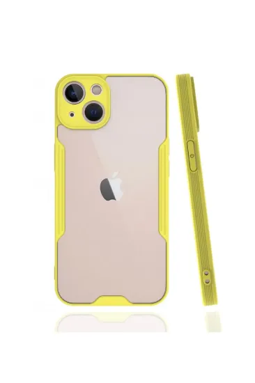 Newface iPhone 13 Mini Kılıf Platin Silikon - Sarı resmi