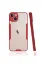 Newface iPhone 13 Mini Kılıf Platin Silikon - Kırmızı resmi