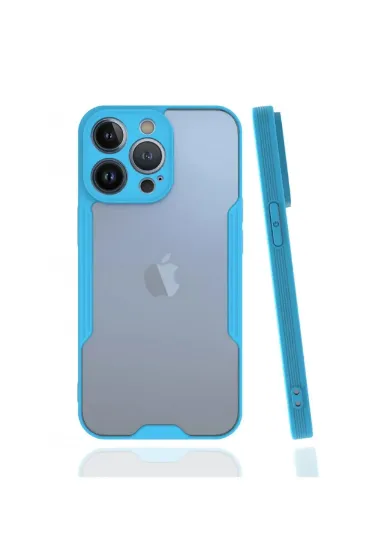 Newface iPhone 13 Pro Kılıf Platin Silikon - Mavi resmi