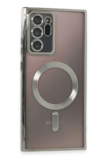 Newface Samsung Galaxy Note 20 Ultra Kılıf Kross Magneticsafe Kapak - Gümüş resmi