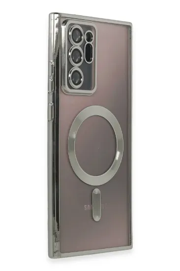 Newface Samsung Galaxy Note 20 Ultra Kılıf Kross Magneticsafe Kapak - Gümüş resmi