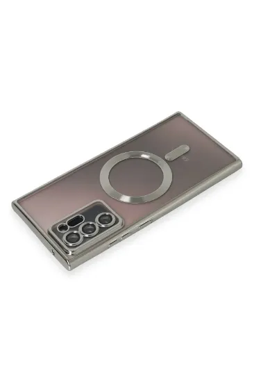Newface Samsung Galaxy Note 20 Ultra Kılıf Kross Magneticsafe Kapak - Gümüş resmi