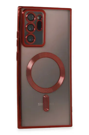 Newface Samsung Galaxy Note 20 Ultra Kılıf Kross Magneticsafe Kapak - Kırmızı resmi