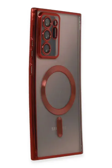 Newface Samsung Galaxy Note 20 Ultra Kılıf Kross Magneticsafe Kapak - Kırmızı resmi