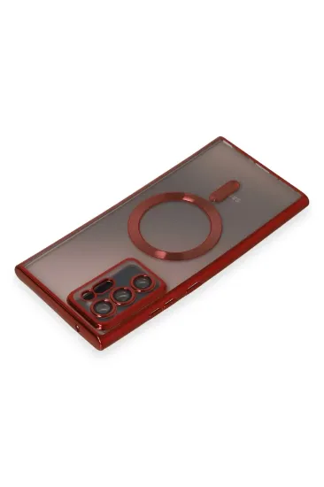 Newface Samsung Galaxy Note 20 Ultra Kılıf Kross Magneticsafe Kapak - Kırmızı resmi
