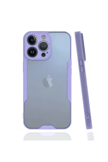 Newface iPhone 13 Pro Max Kılıf Platin Silikon - Lila resmi