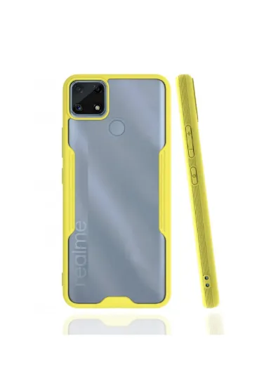 Newface Realme C25 Kılıf Platin Silikon - Sarı resmi