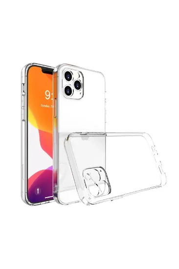 Newface iPhone 13 Pro Max Kılıf Lüx Şeffaf Silikon resmi