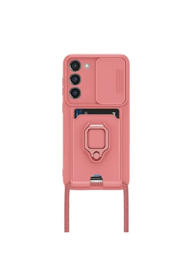 Newface Samsung Galaxy M34 5G Kılıf Zuma Kartvizitli Yüzüklü Silikon - Pembe resmi