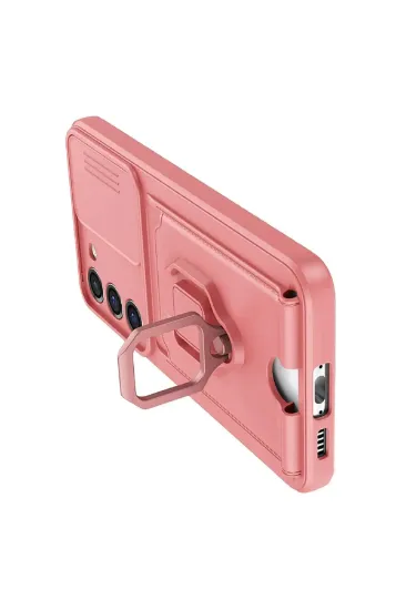 Newface Samsung Galaxy M34 5G Kılıf Zuma Kartvizitli Yüzüklü Silikon - Pembe resmi