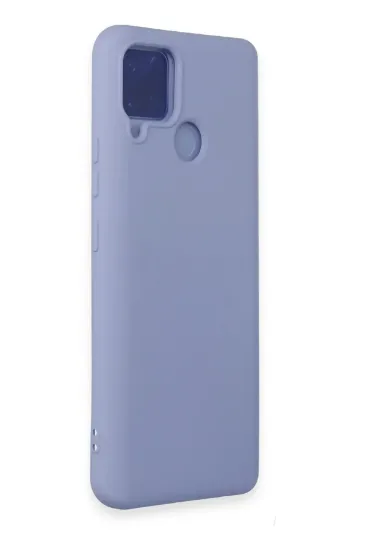 Newface Realme C15 Kılıf Nano içi Kadife Silikon - Lila resmi
